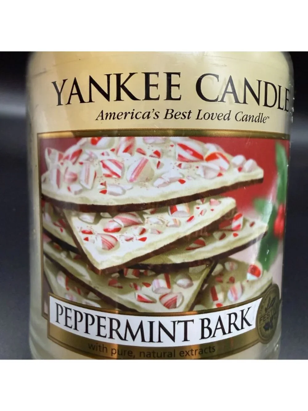 Yankee Candle Peppermint Bark Housewarmer Jar Candle 22 Oz Retired New Unused